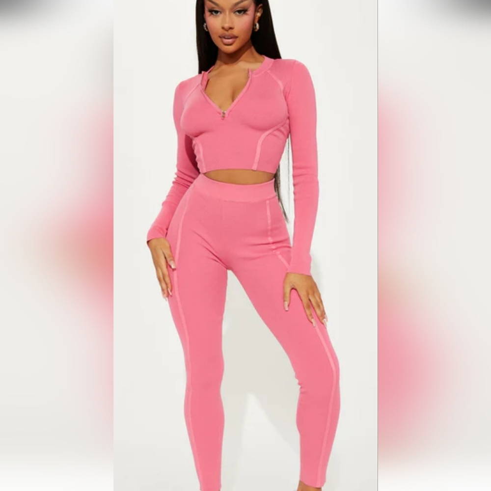 Fashion Nova Crop Top Legging Set